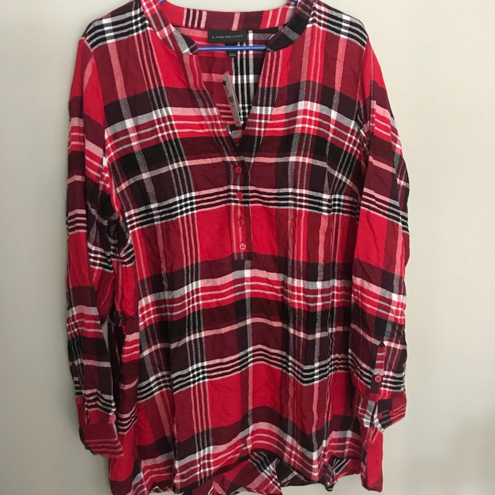 NWT Lane Bryant Plaid Shirt 14/16